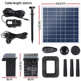 Home & Garden > Fountains > Fountain & Ponds Accessories - Gardeon Solar Pond Pump with Battery Kit LED Lights 9.8FT - Garden Yard