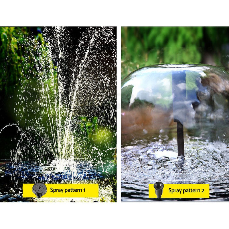 Home & Garden > Fountains > Fountain & Ponds Accessories - Gardeon Solar Pond Pump with Battery Kit LED Lights 9.8FT - Garden Yard