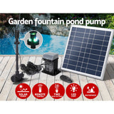 Home & Garden > Fountains > Fountain & Ponds Accessories - Gardeon Solar Pond Pump with Battery Kit LED Lights 9.8FT - Garden Yard
