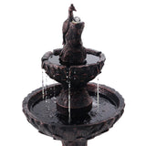 Home & Garden > Fountains > Fountain & Ponds Accessories - Gardeon Solar Water Feature Tier Fountain with Pump Kit Bird Bath 106CM Peacock - Garden Yard