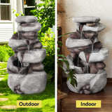 Home & Garden > Fountains > Fountains & Ponds - Gardeon Solar Fountain Water Feature Outdoor Indoor 4 - Tier Brown - Garden Yard