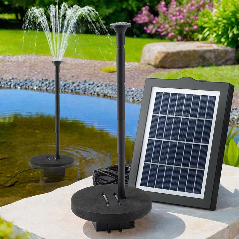 Home & Garden > Fountains > Fountains & Ponds - Gardeon Solar Pond Pump Water Fountain Submersible Floating Bird Bath 190L/H - Garden Yard