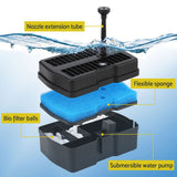 Home & Garden > Fountains > Fountains & Ponds - Gardeon Solar Submersible Water Pond Fountain Pump with Filter Box 4.6FT 470L/H - Garden Yard