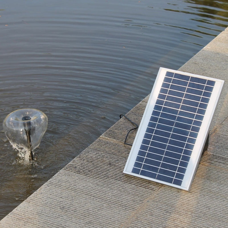 Home & Garden > Fountains > Fountains & Ponds - Protege Hi - Flow Water Feature Fountain Pond Pump, w/ Solar Panel, Lithium Battery, Remote Control, Nozzle kit - Garden Yard