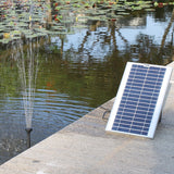 Home & Garden > Fountains > Fountains & Ponds - Protege Water Feature Fountain Pond Pump, w/ Solar Panel, Lithium Battery, Remote Control, Nozzle kit - Garden Yard