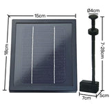 Home & Garden > Fountains > Fountains & Ponds - Protege Water Feature Fountain Pond Pump, w/ Solar Panel, Lithium Battery, Remote Control, Nozzle kit - Garden Yard
