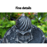 Home & Garden > Fountains - Gardeon Solar Water Feature 3 - Tier Fountain with Pump Kit Bird Bath 93CM Black - Garden Yard Aus