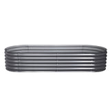 Home & Garden > Garden Beds > Garden Beds & Planters - 2x Green Fingers Raised Garden Bed 160X80X42cm Oval Planter Box Raised Container Galvanised - Garden Yard