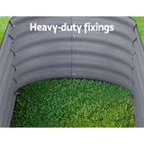Home & Garden > Garden Beds > Garden Beds & Planters - 2x Green Fingers Raised Garden Bed 160X80X42cm Oval Planter Box Raised Container Galvanised - Garden Yard