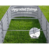Home & Garden > Garden Beds > Garden Beds & Planters - 2x Green Fingers Raised Garden Bed 320X80X42cm Oval Planter Box Container Galvanised - Garden Yard
