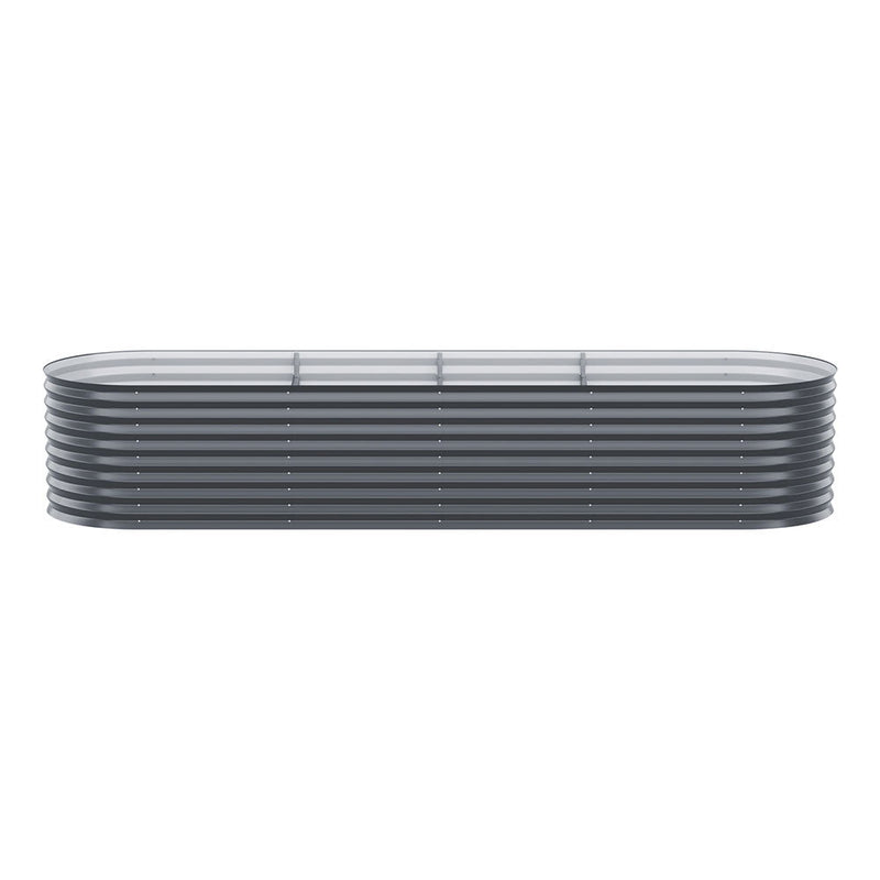 Home & Garden > Garden Beds > Garden Beds & Planters - 2x Green Fingers Raised Garden Bed 320X80X56cm Oval Planter Box - Garden Yard