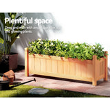 Home & Garden > Garden Beds > Garden Beds & Planters - 2x Green Fingers Raised Garden Bed 90x30x33cm Wooden Planter Box Raised Container Growing - Garden Yard
