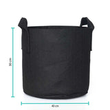 Home & Garden > Garden Beds > Garden Beds & Planters - 6 Pck 10 Gallon Fabric Flower Pots 38L Garden Planter Bags Black Felt Root Pouch - Garden Yard