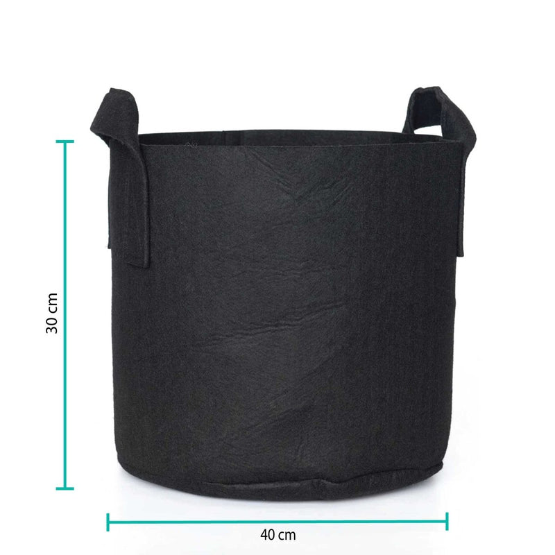 Home & Garden > Garden Beds > Garden Beds & Planters - 6 Pck 10 Gallon Fabric Flower Pots 38L Garden Planter Bags Black Felt Root Pouch - Garden Yard