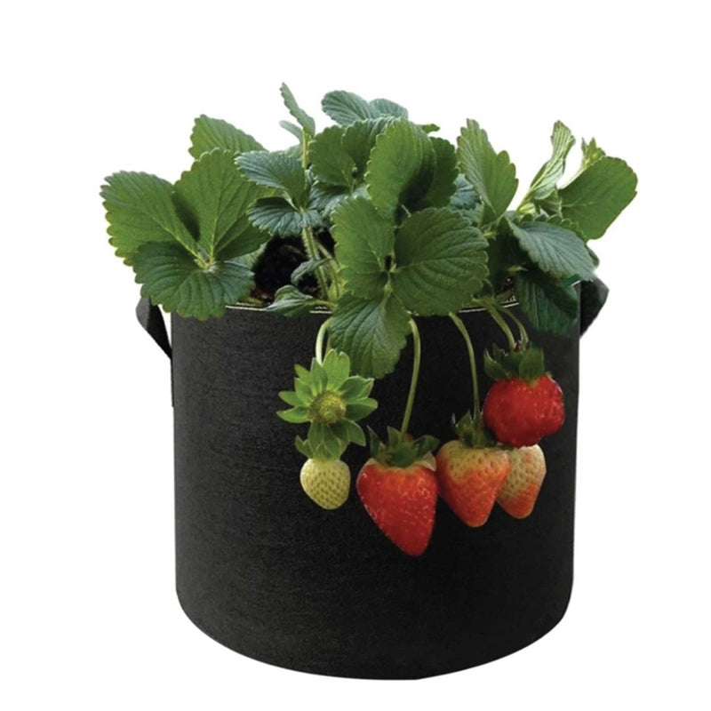Home & Garden > Garden Beds > Garden Beds & Planters - 6 Pck 10 Gallon Fabric Flower Pots 38L Garden Planter Bags Black Felt Root Pouch - Garden Yard
