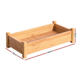 Home & Garden > Garden Beds > Garden Beds & Planters - Green Fingers Garden Bed 65x33x16cm Wooden Planter Box Raised Container Growing - Garden Yard