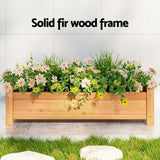 Home & Garden > Garden Beds > Garden Beds & Planters - Green Fingers Garden Bed 65x33x16cm Wooden Planter Box Raised Container Growing - Garden Yard