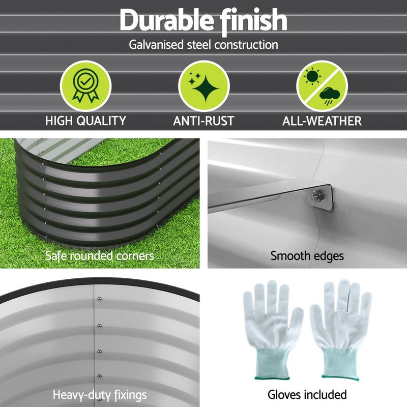 Home & Garden > Garden Beds > Garden Beds & Planters - Green Fingers Garden Bed 9 In 1 Modular Planter Box 40CM height - Garden Yard