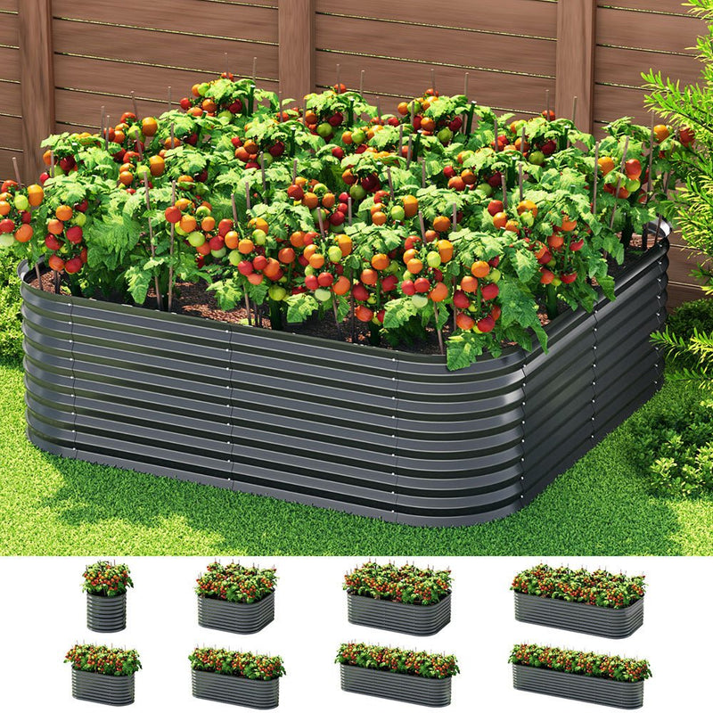 Home & Garden > Garden Beds > Garden Beds & Planters - Green Fingers Garden Bed 9 In 1 Modular Planter Box 56CM height - Garden Yard