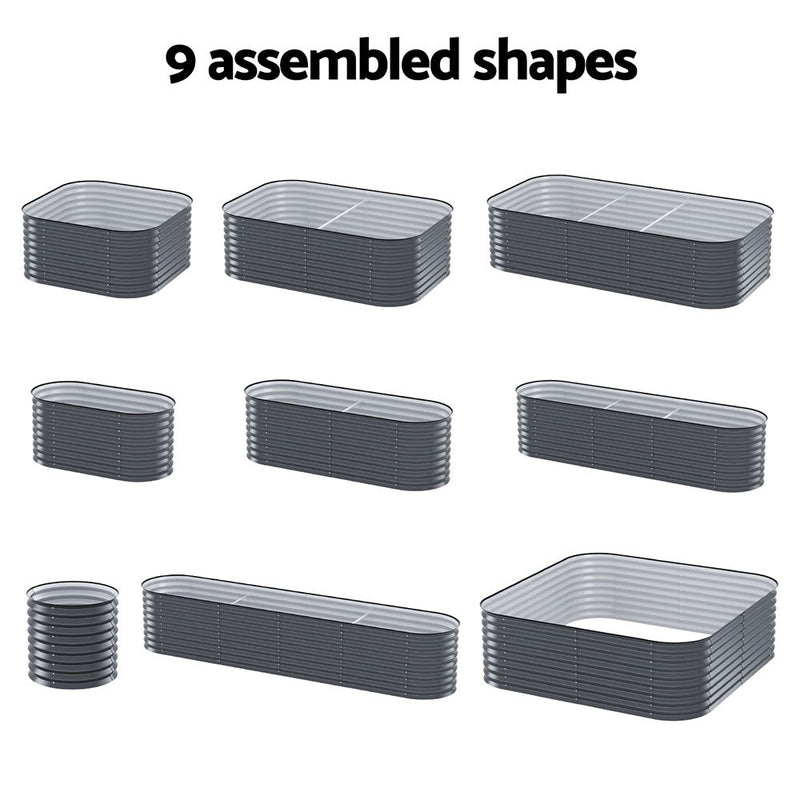 Home & Garden > Garden Beds > Garden Beds & Planters - Green Fingers Garden Bed 9 In 1 Modular Planter Box 56CM height - Garden Yard