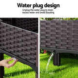 Home & Garden > Garden Beds - Green Fingers Garden Bed 120x40x36cm PP Planter Box Raised Container for growing Vegetables, Flowers & Herbs - Garden Yard