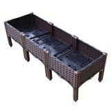 Home & Garden > Garden Beds - Green Fingers Garden Bed 120x40x36cm PP Planter Box Raised Container for growing Vegetables, Flowers & Herbs - Garden Yard