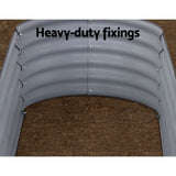 Home & Garden > Garden Beds - Green Fingers Garden Bed 160X80X42cm Oval Planter Box Raised Container - Garden Yard
