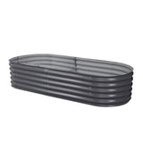 Home & Garden > Garden Beds - Green Fingers Garden Bed 160X80X42cm Oval Planter Box Raised Container - Garden Yard