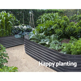 Home & Garden > Garden Beds - Green Fingers Garden Bed 240X80X42cm Oval Planter Box Raised Container - Garden Yard