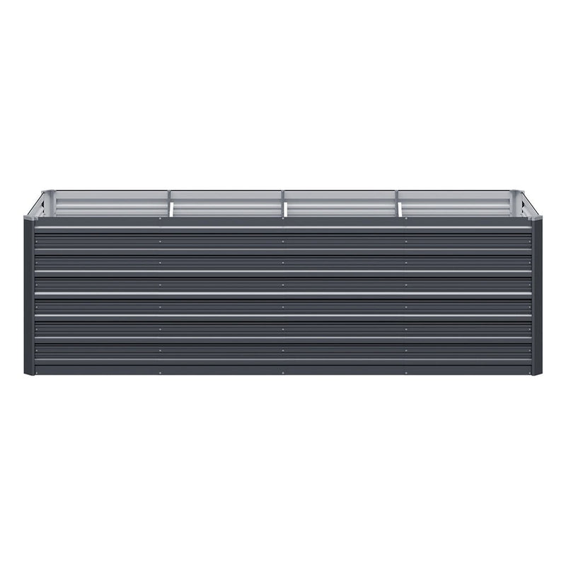 Home & Garden > Garden Beds - Green Fingers Garden Bed 240x80x77cm Planter Box Raised Container Galvanised Herb - Garden Yard