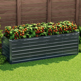 Home & Garden > Garden Beds - Green Fingers Garden Bed 240x80x77cm Planter Box Raised Container Galvanised Herb - Garden Yard