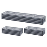 Home & Garden > Garden Beds - Green Fingers Garden Bed 320X80X45cm Planter Box Raised Container Galvanised Herb - Garden Yard