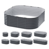 Home & Garden > Garden Beds - Green Fingers Garden Bed 9 In 1 Modular Planter Box Raised Container Galvanised - Garden Yard