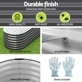 Home & Garden > Garden Beds - Green Fingers Garden Bed 9 In 1 Modular Planter Box Raised Container Galvanised - Garden Yard