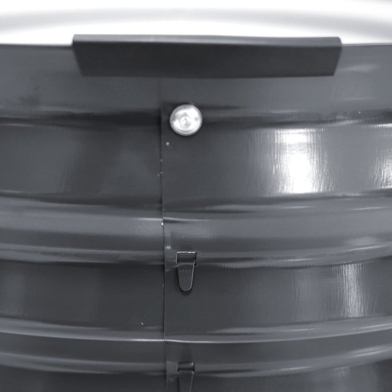 Home & Garden > Garden Beds - Green Fingers Garden Bed 90X45cm Round Latches Planter Box Raised Galvanised Herb - Garden Yard