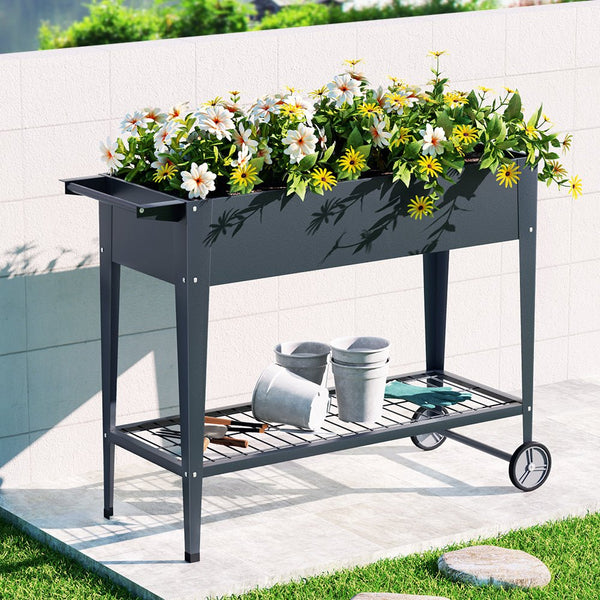 Home & Garden > Garden Beds - Green Fingers Garden Bed Elevated 100X40X80cm Planter Box Raised Container Herb - Garden Yard