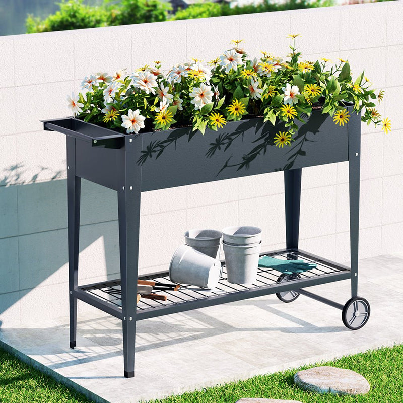 Home & Garden > Garden Beds - Green Fingers Garden Bed Elevated 100X40X80cm Planter Box Raised Container Herb - Garden Yard