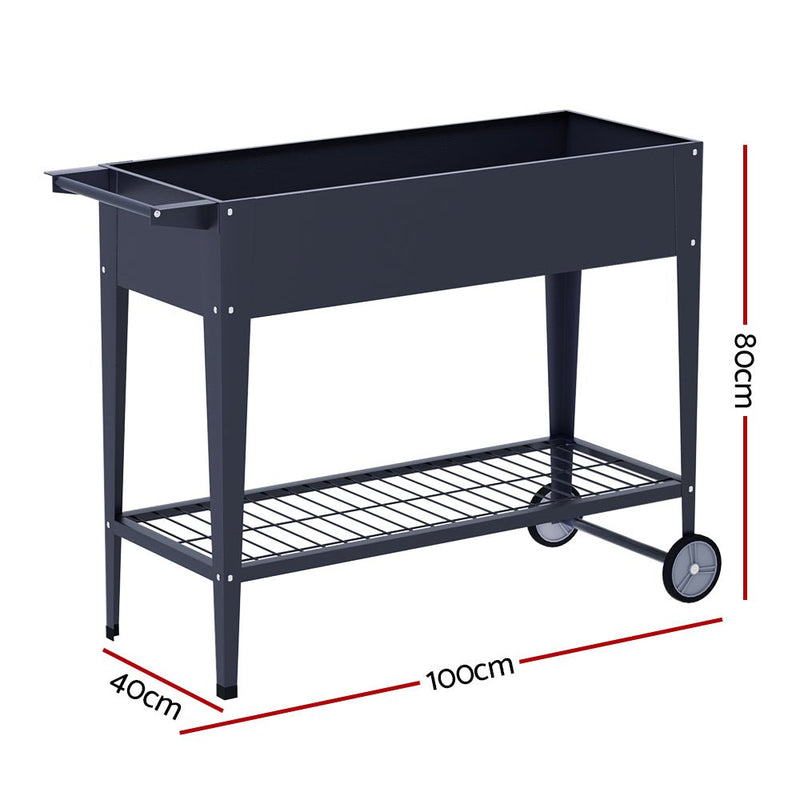 Home & Garden > Garden Beds - Green Fingers Garden Bed Elevated 100X40X80cm Planter Box Raised Container Herb - Garden Yard