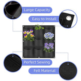 Home & Garden > Garden Beds > Grow Bags - 9 Pockets Wall Hanging Planter Planting Grow Bag Vertical Garden Vegetable Flower Black - Garden Yard