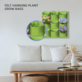 Home & Garden > Garden Beds > Grow Bags - 9 Pockets Wall Hanging Planter Planting Grow Bag Vertical Garden Vegetable Flower Green - Garden Yard