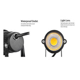 Home & Garden > Garden Lights - 10PCS LED Spotlights Landscape Warm light Lamp Waterproof Outdoor Garden Yard 12V - Garden Yard