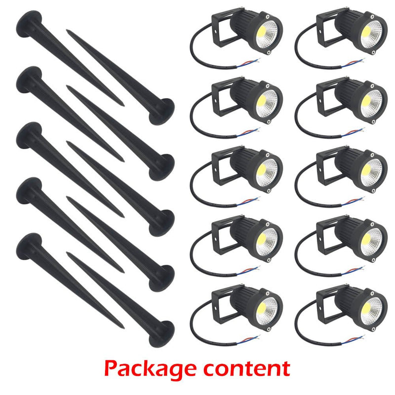 Home & Garden > Garden Lights - 10PCS LED Spotlights Landscape Warm light Lamp Waterproof Outdoor Garden Yard 12V - Garden Yard