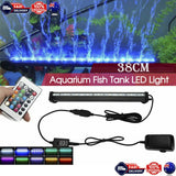 Home & Garden > Garden Lights > Garden Wall Lights - 38cm LED Aquarium Lights Submersible Air Bubble RGB Light for Fish Tank Underwater - Garden Yard