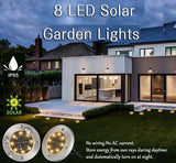 Home & Garden > Garden Lights > In - Ground Lights - 8 Pack LED Solar Pathway Lights Outdoor Solar Ground Lights (Warm White) - Garden Yard