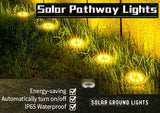 Home & Garden > Garden Lights > In - Ground Lights - 8 Pack LED Solar Pathway Lights Outdoor Solar Ground Lights (Warm White) - Garden Yard