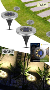 Home & Garden > Garden Lights > In - Ground Lights - 8 Pack LED Solar Pathway Lights Outdoor Solar Ground Lights (Warm White) - Garden Yard