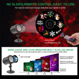 Home & Garden > Garden Lights > In - Ground Lights - Bracket Outdoor Waterproof Lawn Dual - Tube Projection Light – LED Halloween & Christmas Dynamic Water Ripple Animation, Replaceable 12 Slides, Stake or Stand Mountable - Garden Yard