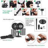 Home & Garden > Garden Lights > In - Ground Lights - Bracket Outdoor Waterproof Lawn Dual - Tube Projection Light – LED Halloween & Christmas Dynamic Water Ripple Animation, Replaceable 12 Slides, Stake or Stand Mountable - Garden Yard