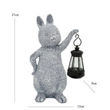 Home & Garden > Garden Lights > In - Ground Lights - Solar - Powered Rabbit Statue with LED Lantern - Cute Garden & Lawn Decoration - Garden Yard