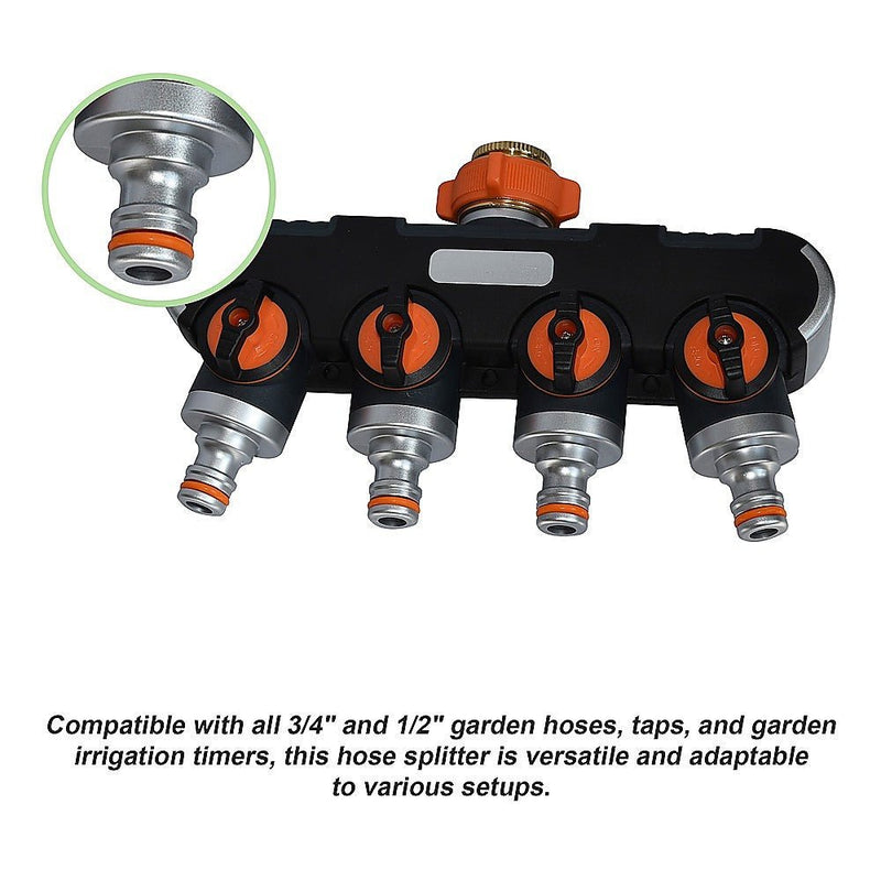 Home & Garden > Garden Tools > Gardening Accessories - 4 - Way Water Distributor Garden Irrigation - Garden Yard